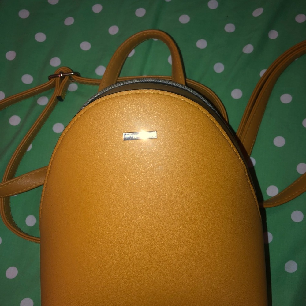 mustard yellow small backpack